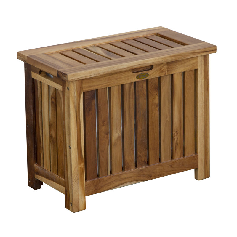 EcoDecors Storage Hamper Standard Solid Teak Deck Box & Reviews Wayfair